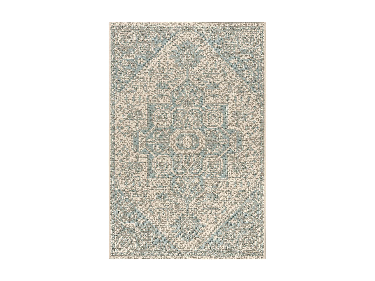 Tapis Bleu/Neutre 79 X 152 cm - Elba