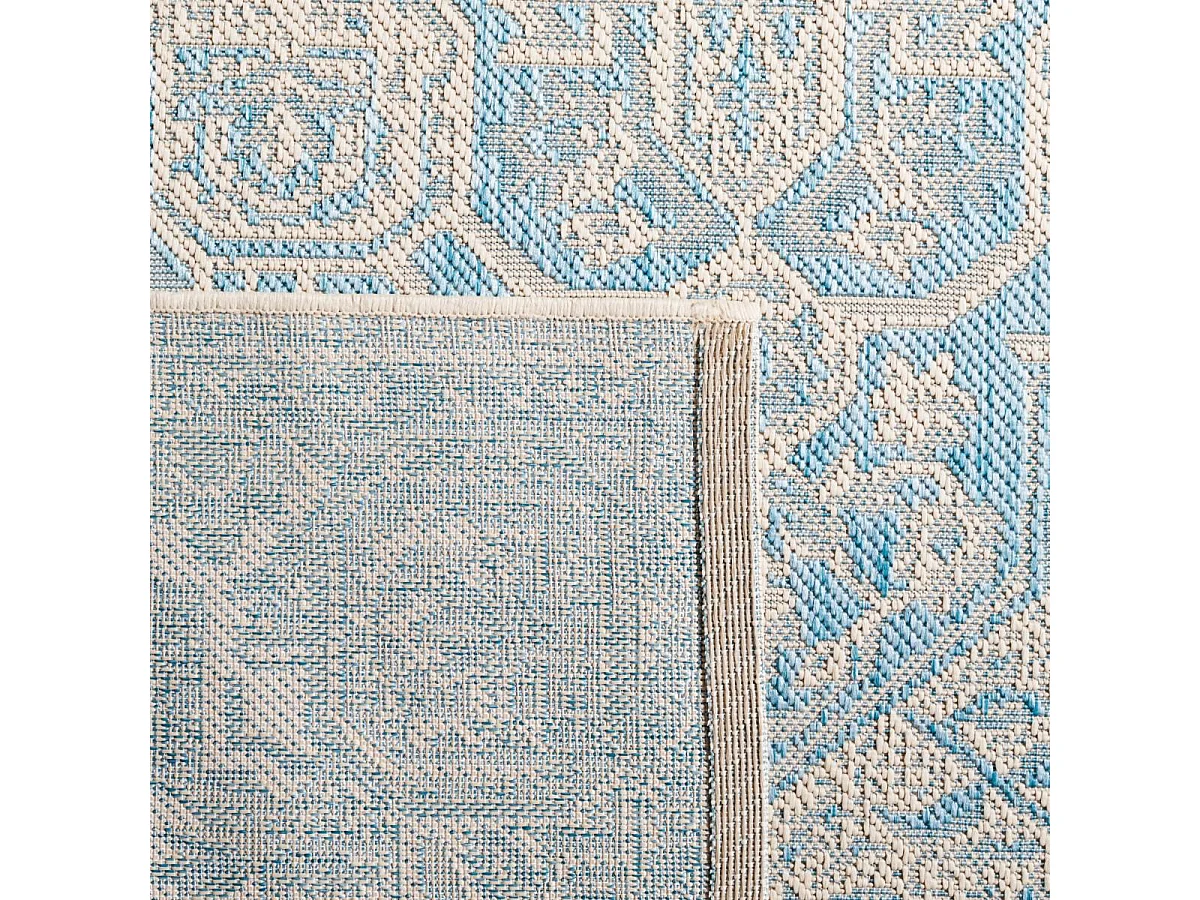 Tapis Bleu/Neutre 79 X 152 cm - Elba