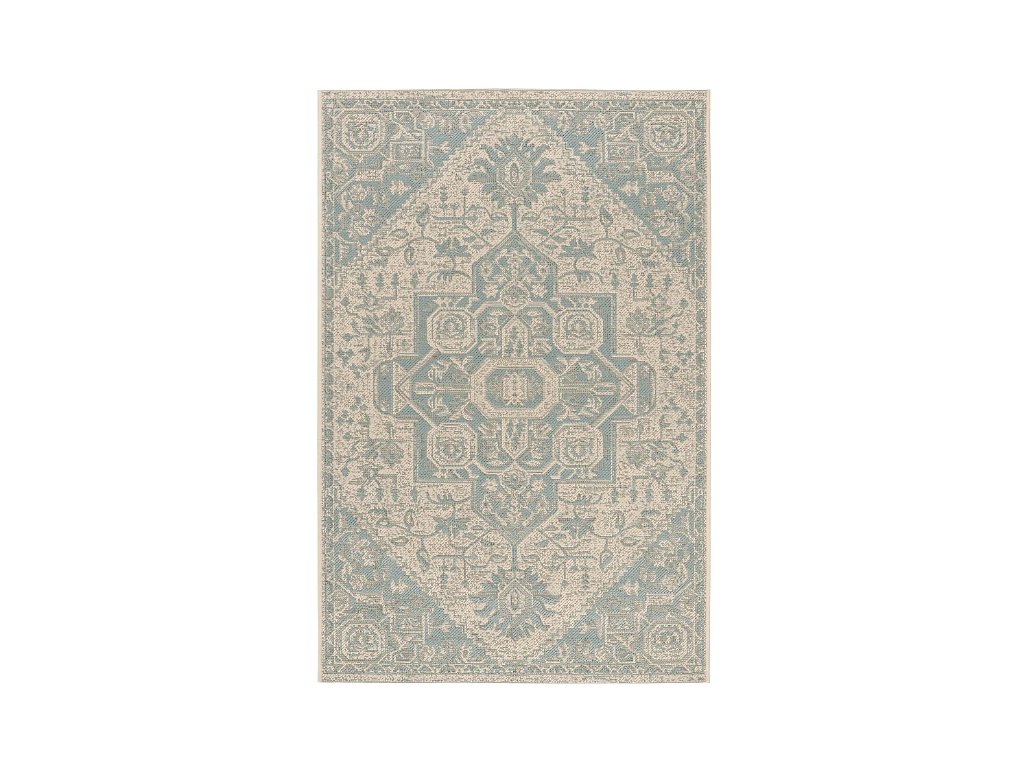 Tapis Bleu/Neutre 79 X 152 cm - Elba
