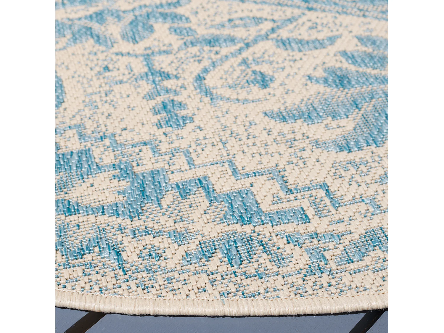 Tapis Bleu/Neutre 79 X 152 cm - Elba