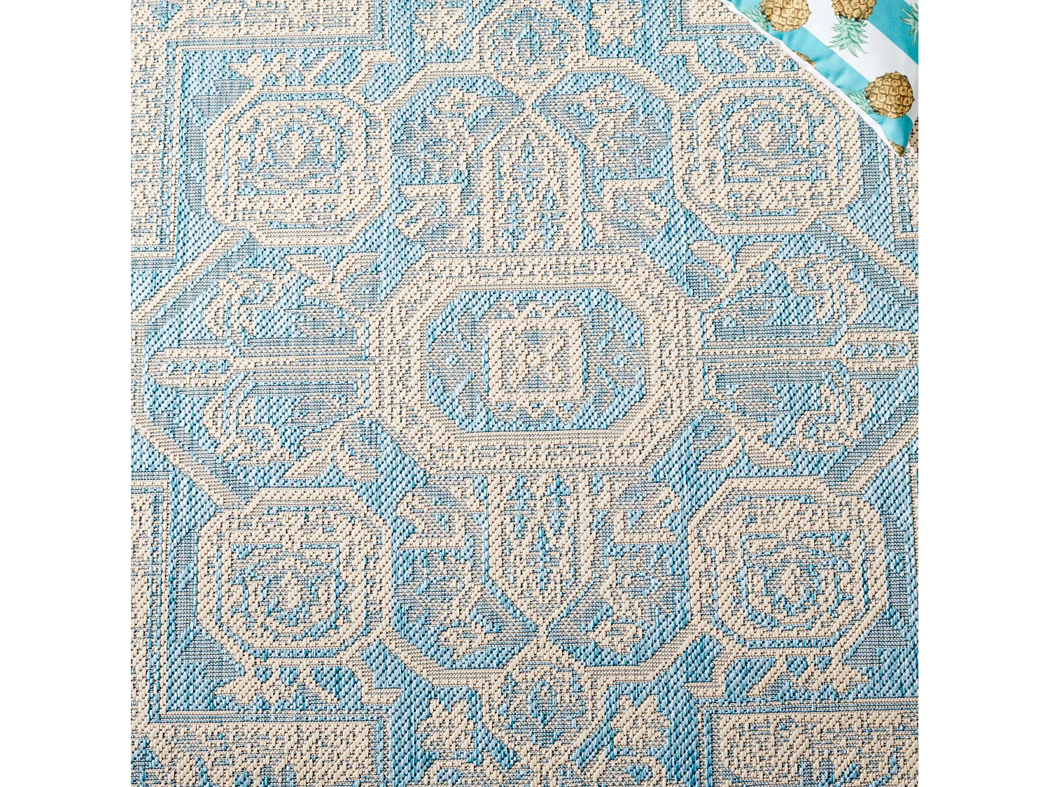Tapis Bleu/Neutre 79 X 152 cm - Elba