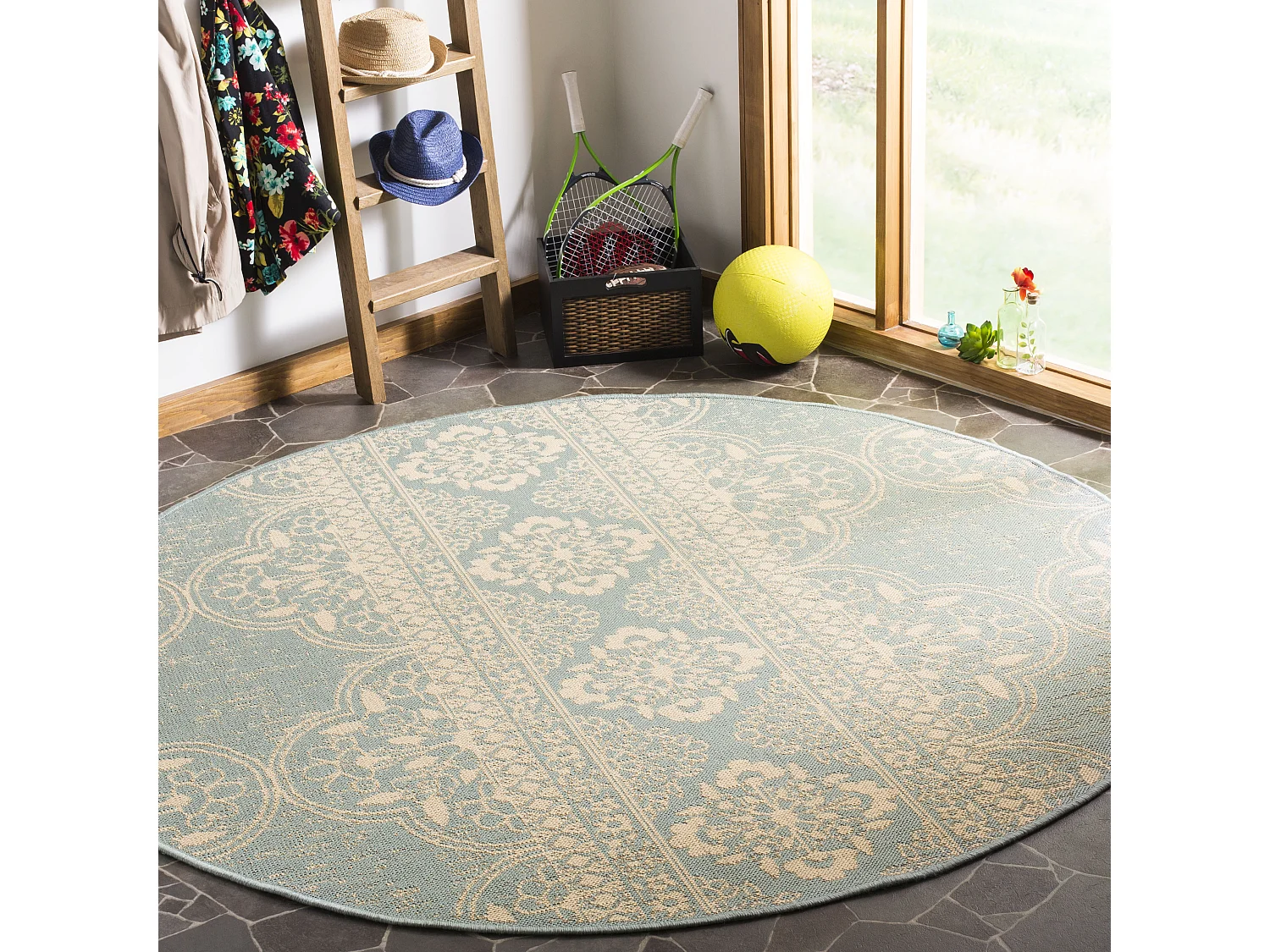 Tapis Bleu/Neutre 201 X 201 cm - Borano