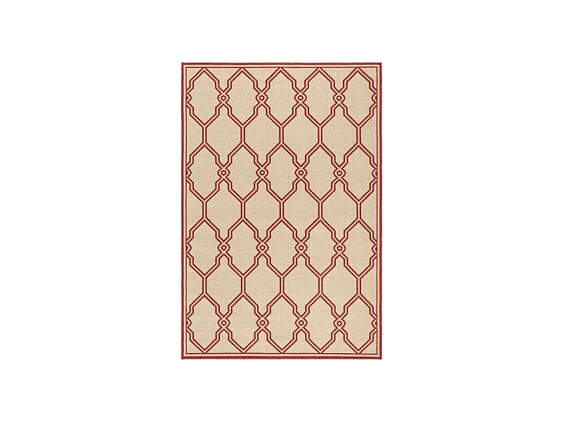 Tapis Rouge/Neutre 79 X 152 cm - Nerano