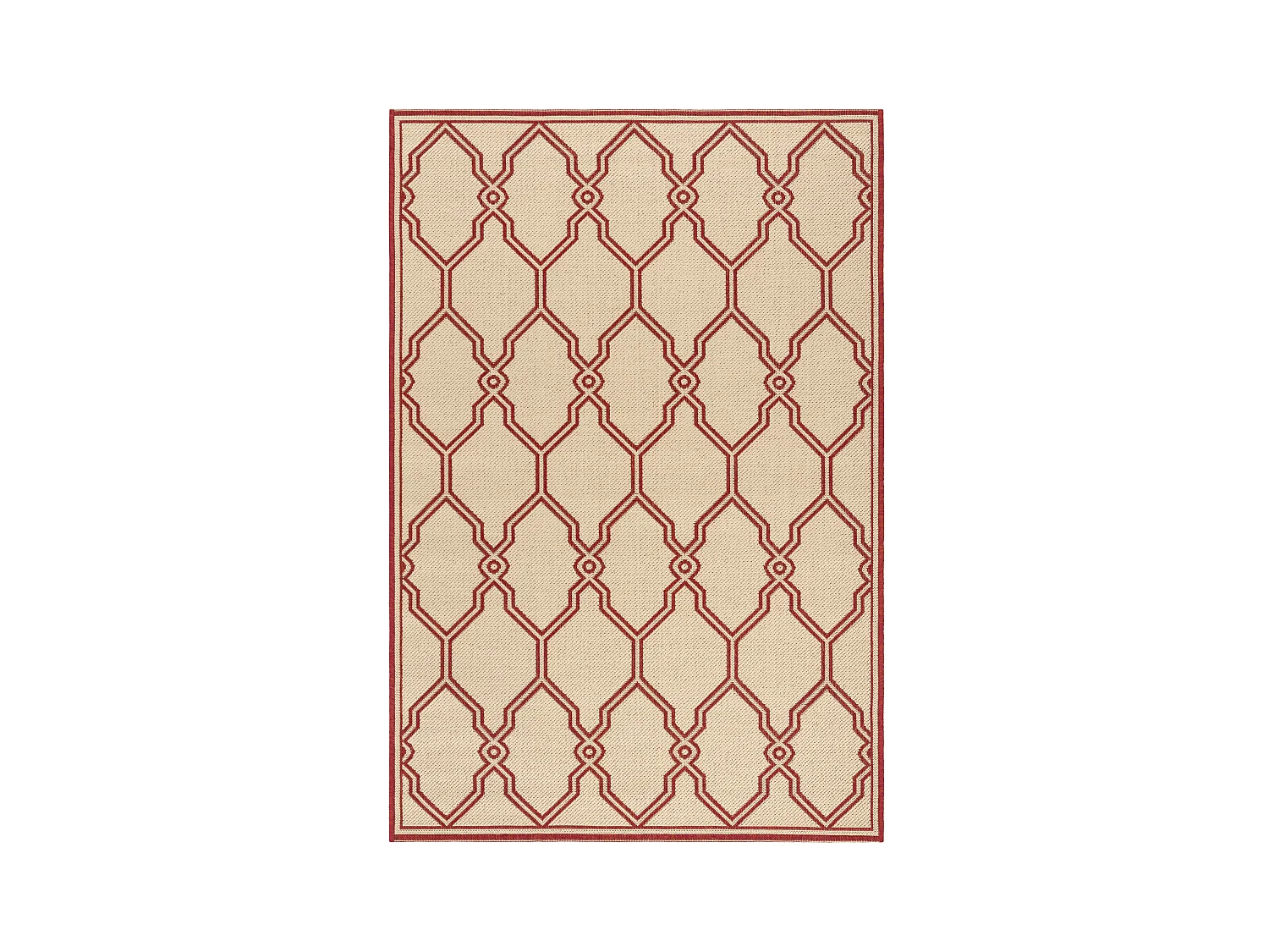 Tapis Rouge/Neutre 79 X 152 cm - Nerano