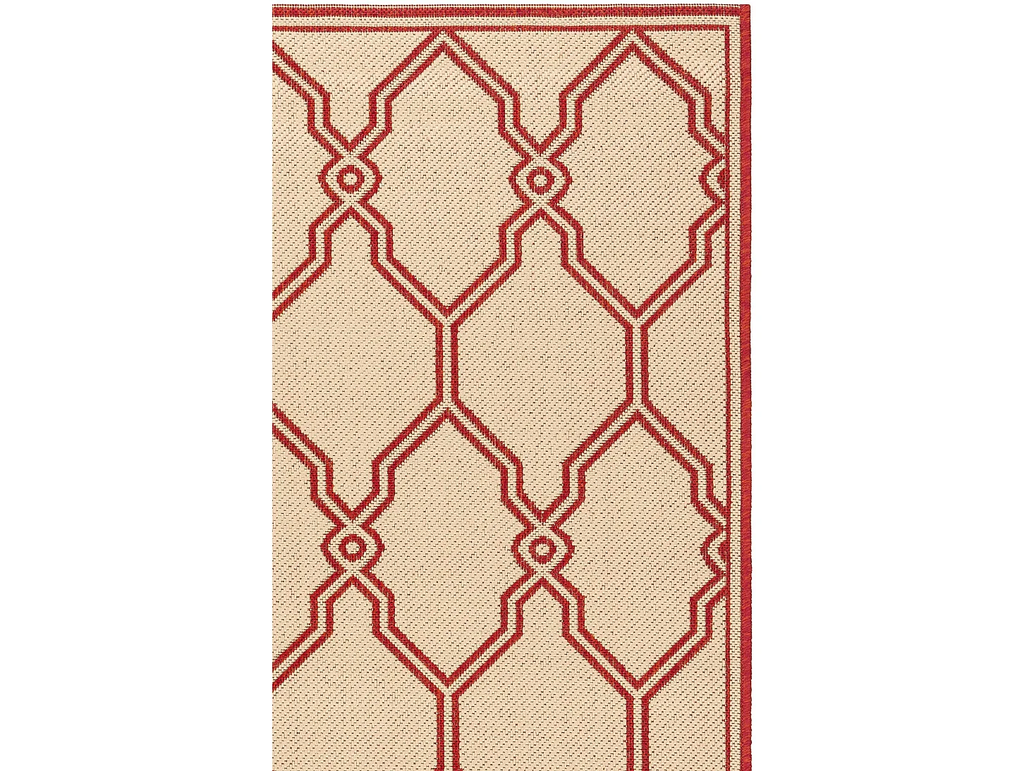 Tapis Rouge/Neutre 79 X 152 cm - Nerano