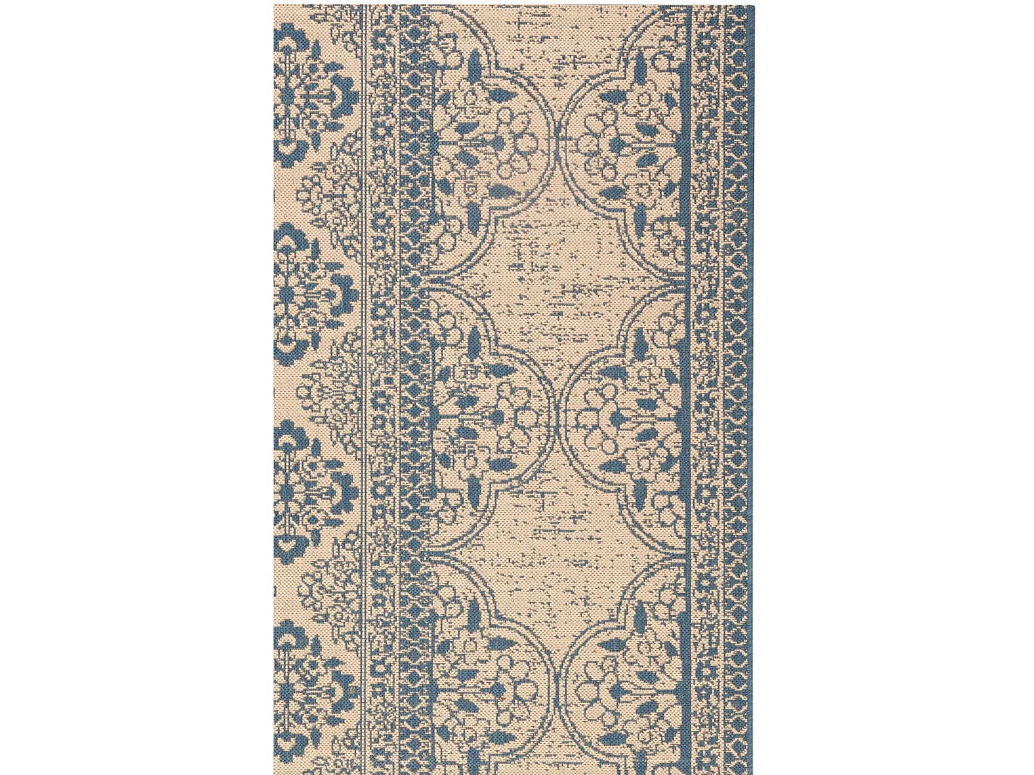 Tapis Bleu/Neutre 61 X 244 cm - Borano