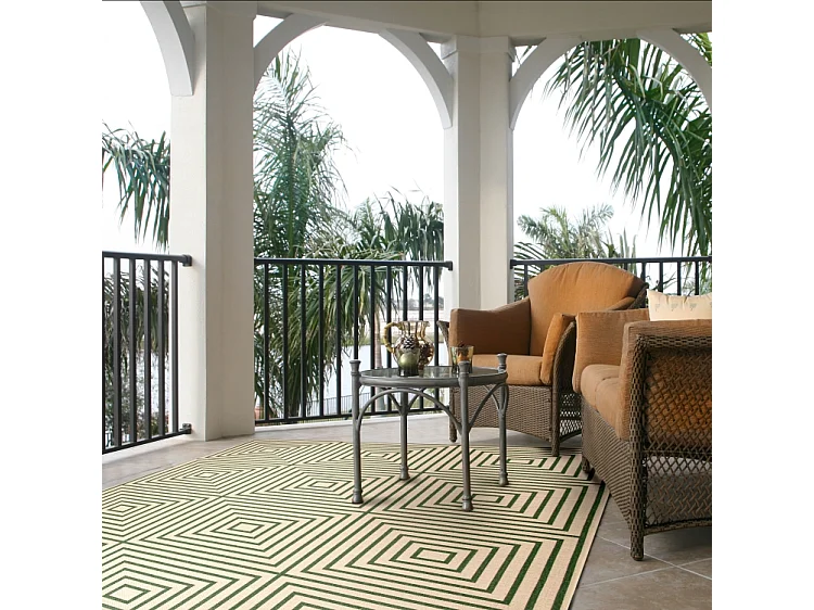 Tapis Neutre/Vert 79 X 152 cm - Ravello