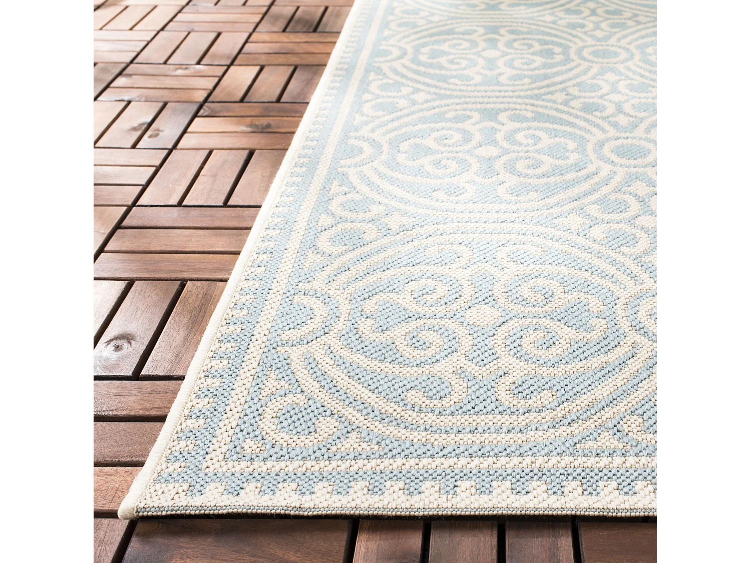 Tapis Bleu/Neutre 79 X 152 cm - Alicudi