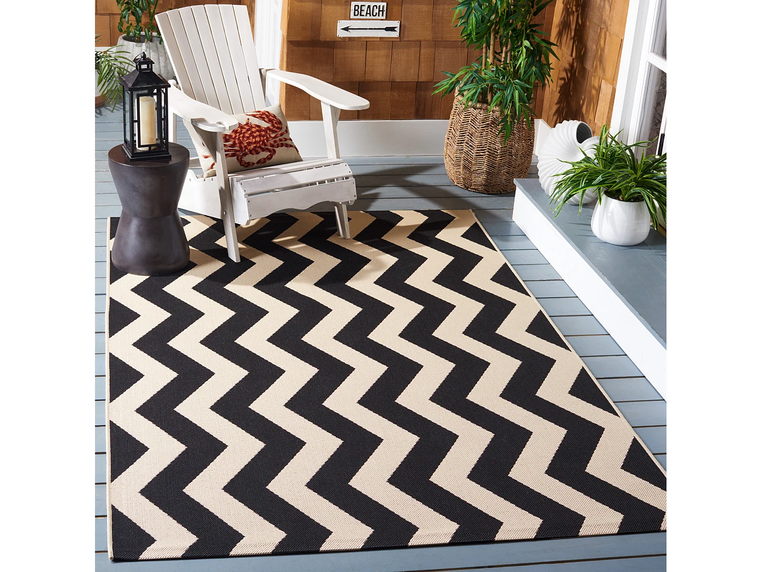 Tapis Noir/Neutre 201 X 290 cm - Amalfi