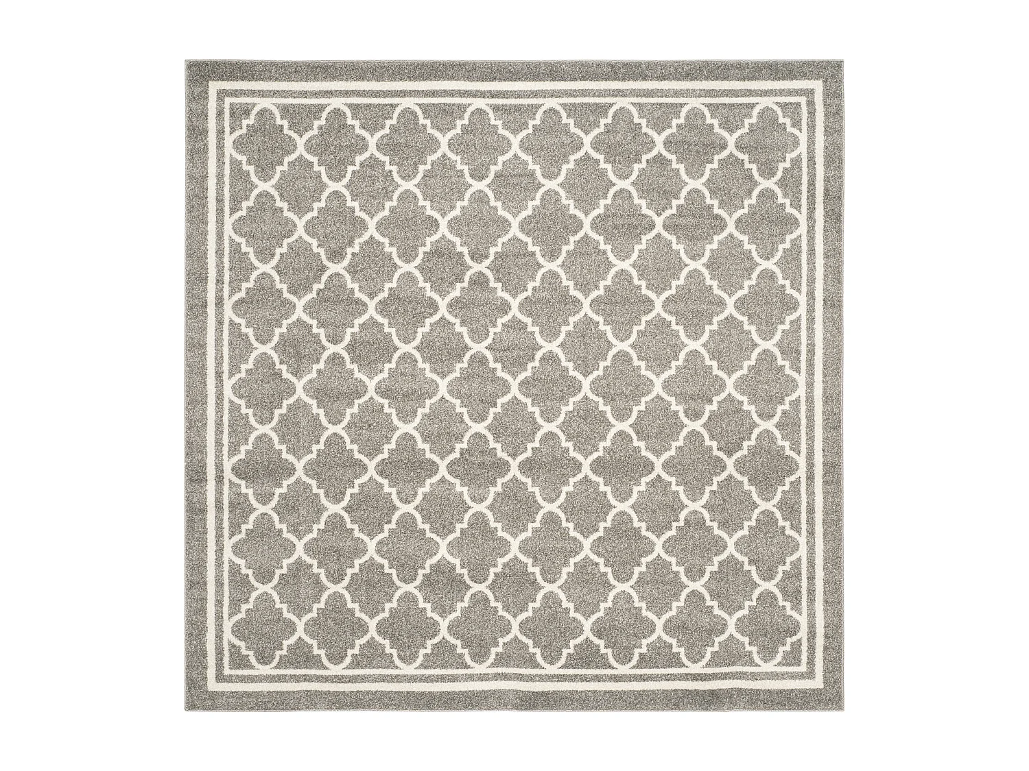 Tapis Gris Foncé & Beige 213 X 213 cm - Aldona
