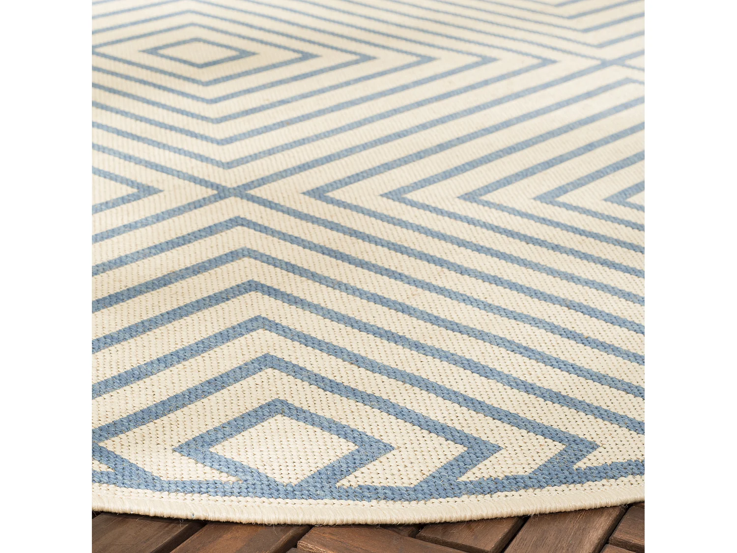 Tapis Neutre/Bleu 79 X 152 cm - Ravello