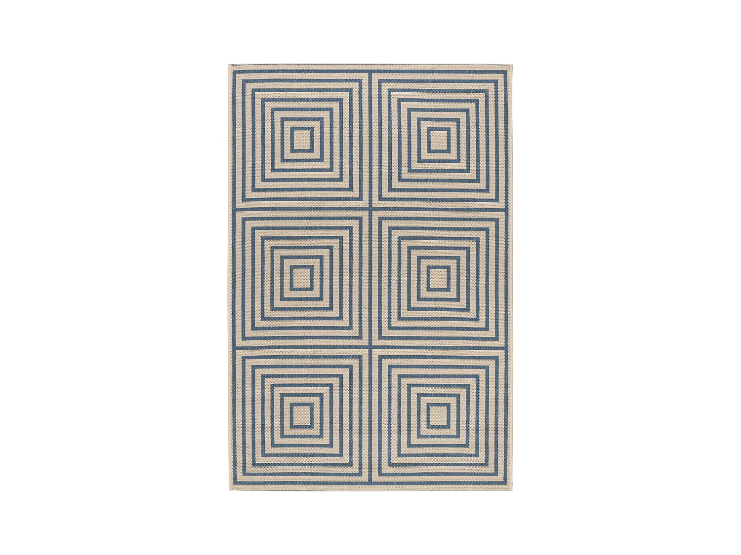 Tapis Neutre/Bleu 79 X 152 cm - Ravello