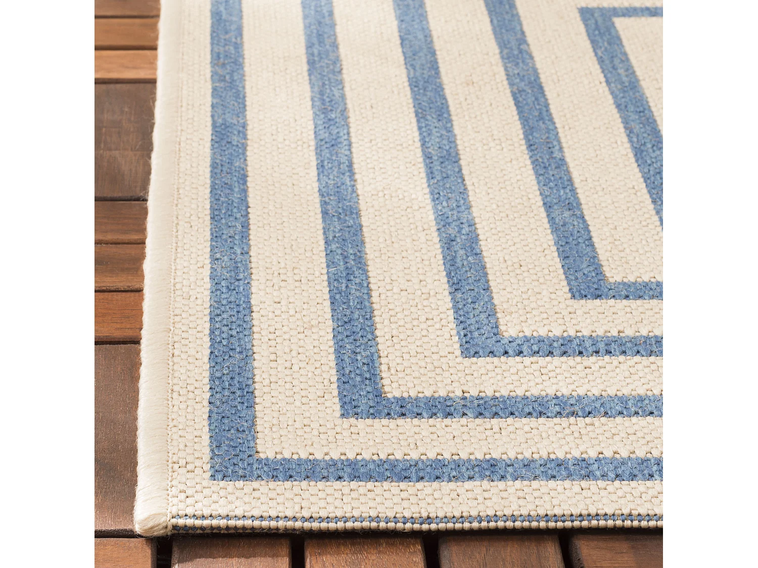 Tapis Neutre/Bleu 79 X 152 cm - Ravello