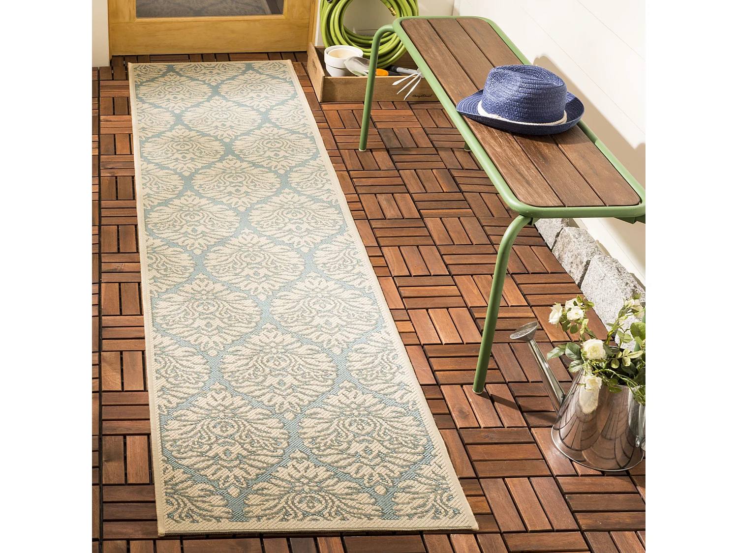 Tapis Bleu/Neutre 61 X 244 cm - Panarea