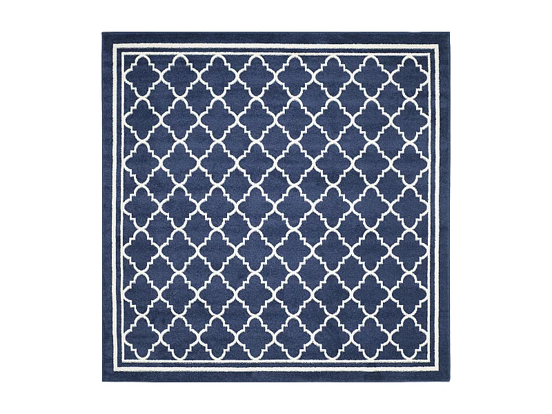 Tapis Bleu Marine/Neutre 213 X 213 cm - Aldona