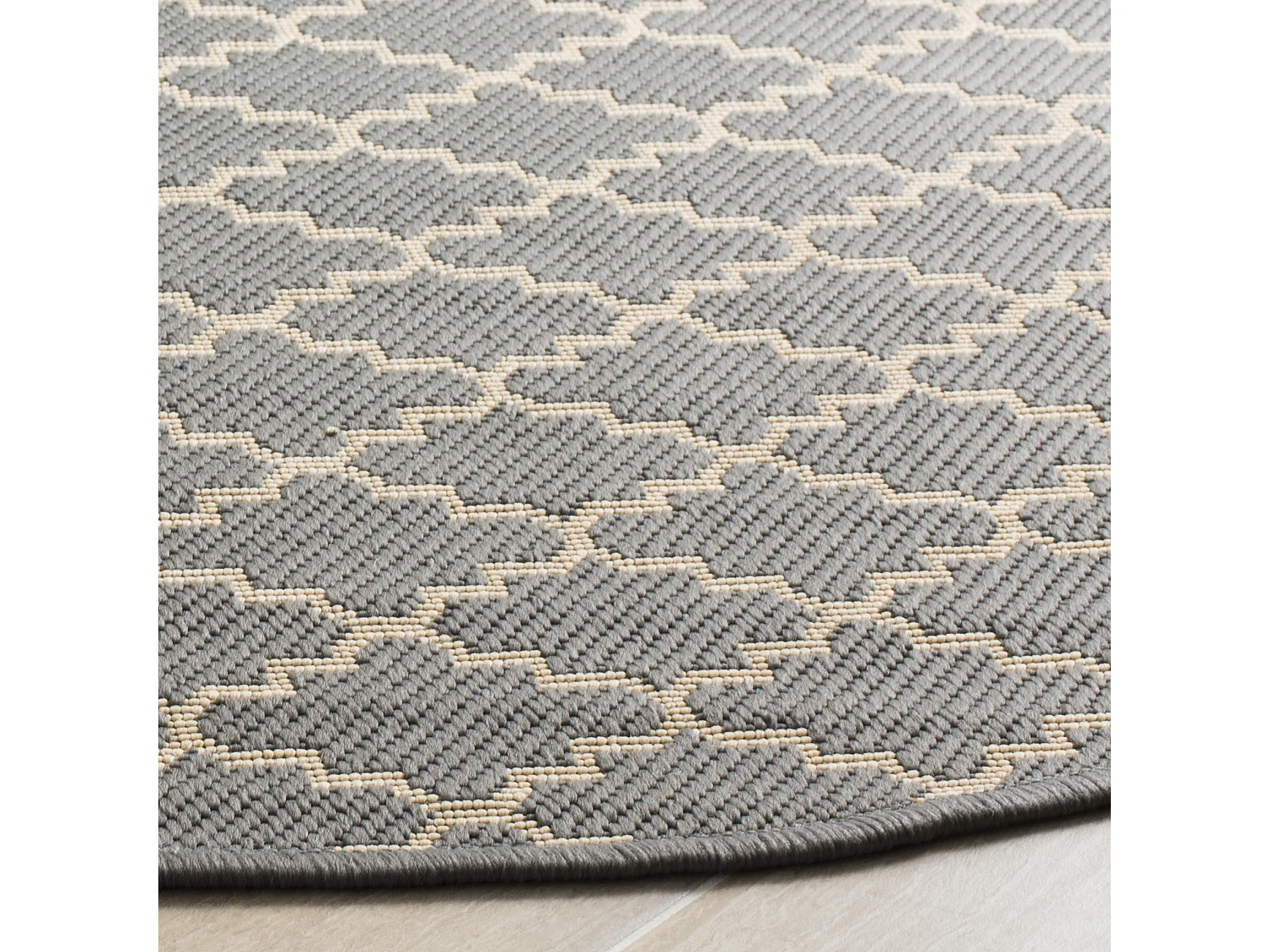 Tapis Gris/Neutre 160 X 160 cm - Zinnia