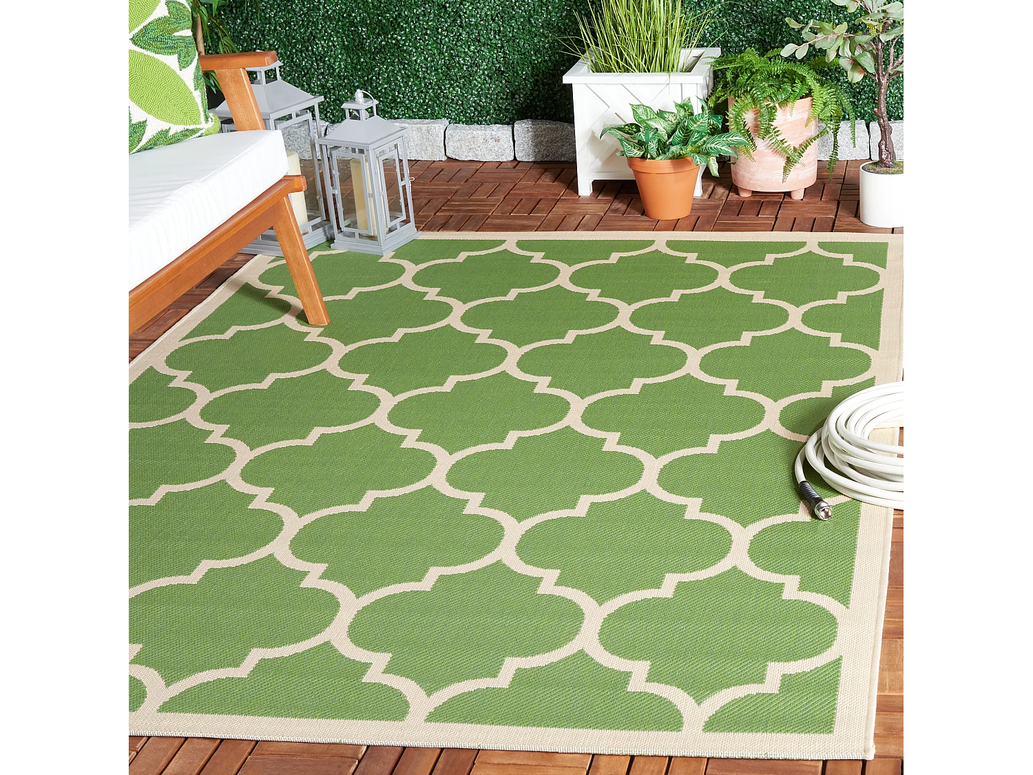 Tapis Vert/Neutre 160 X 231 cm - Arista