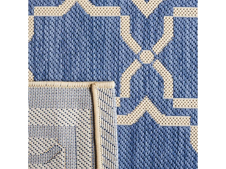 Tapis Bleu/Neutre 61 X 109 cm - Zoe