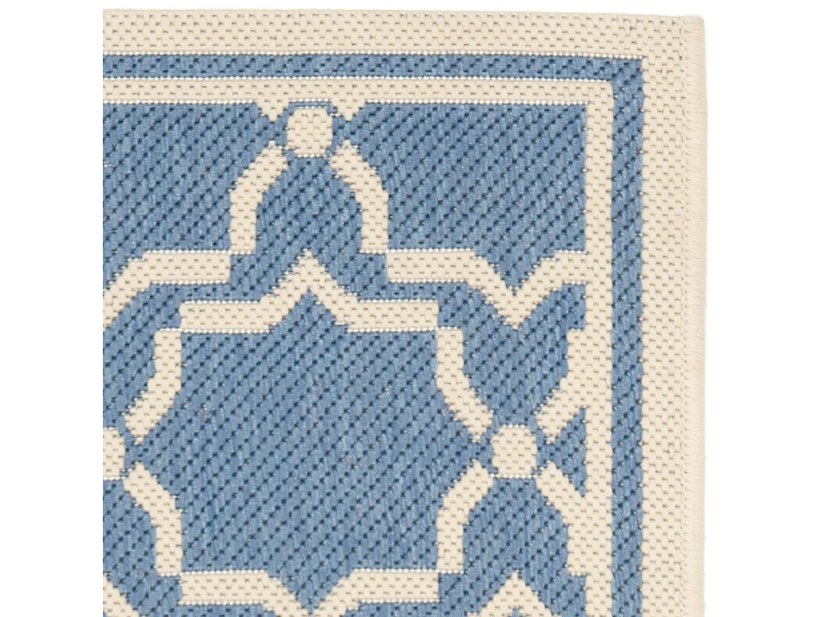 Tapis Bleu/Neutre 61 X 109 cm - Zoe