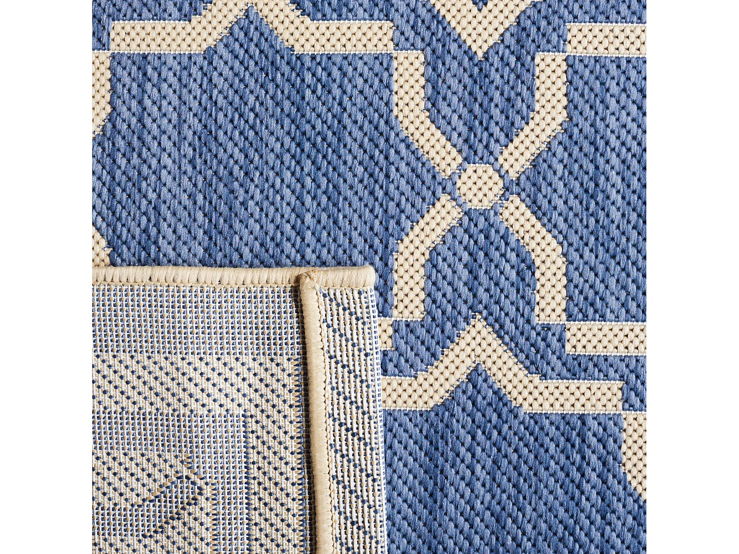 Tapis Bleu/Neutre 61 X 109 cm - Zoe