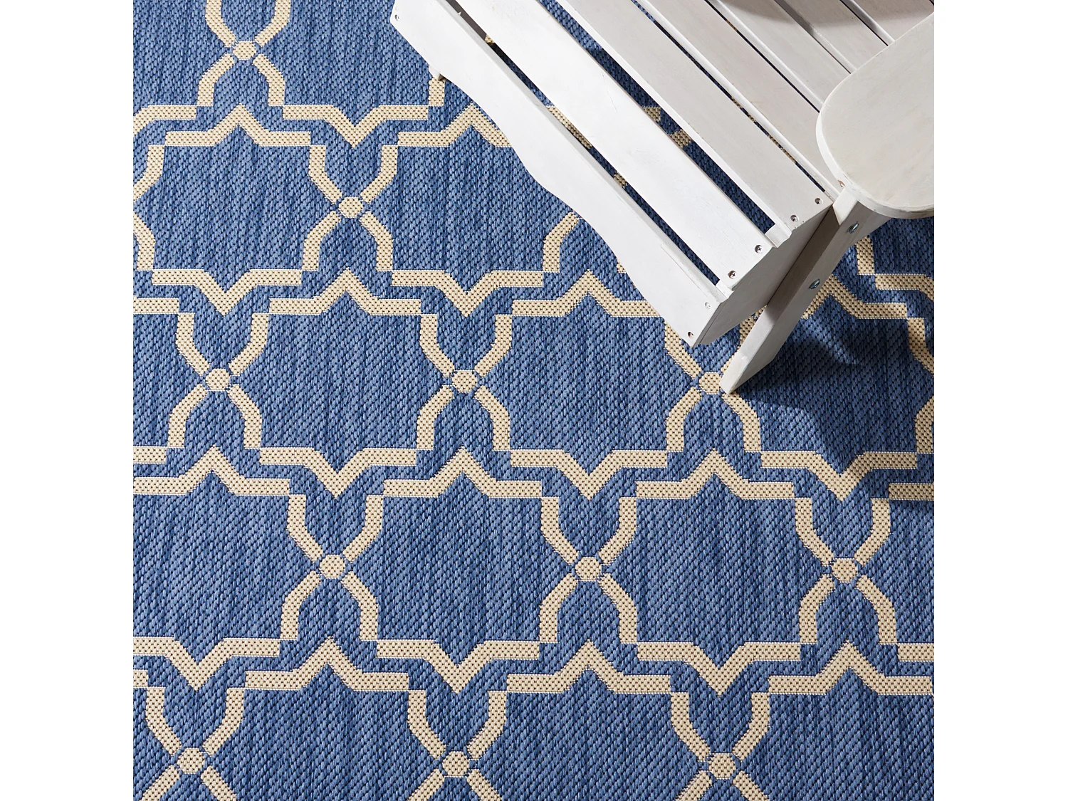 Tapis Bleu/Neutre 61 X 109 cm - Zoe