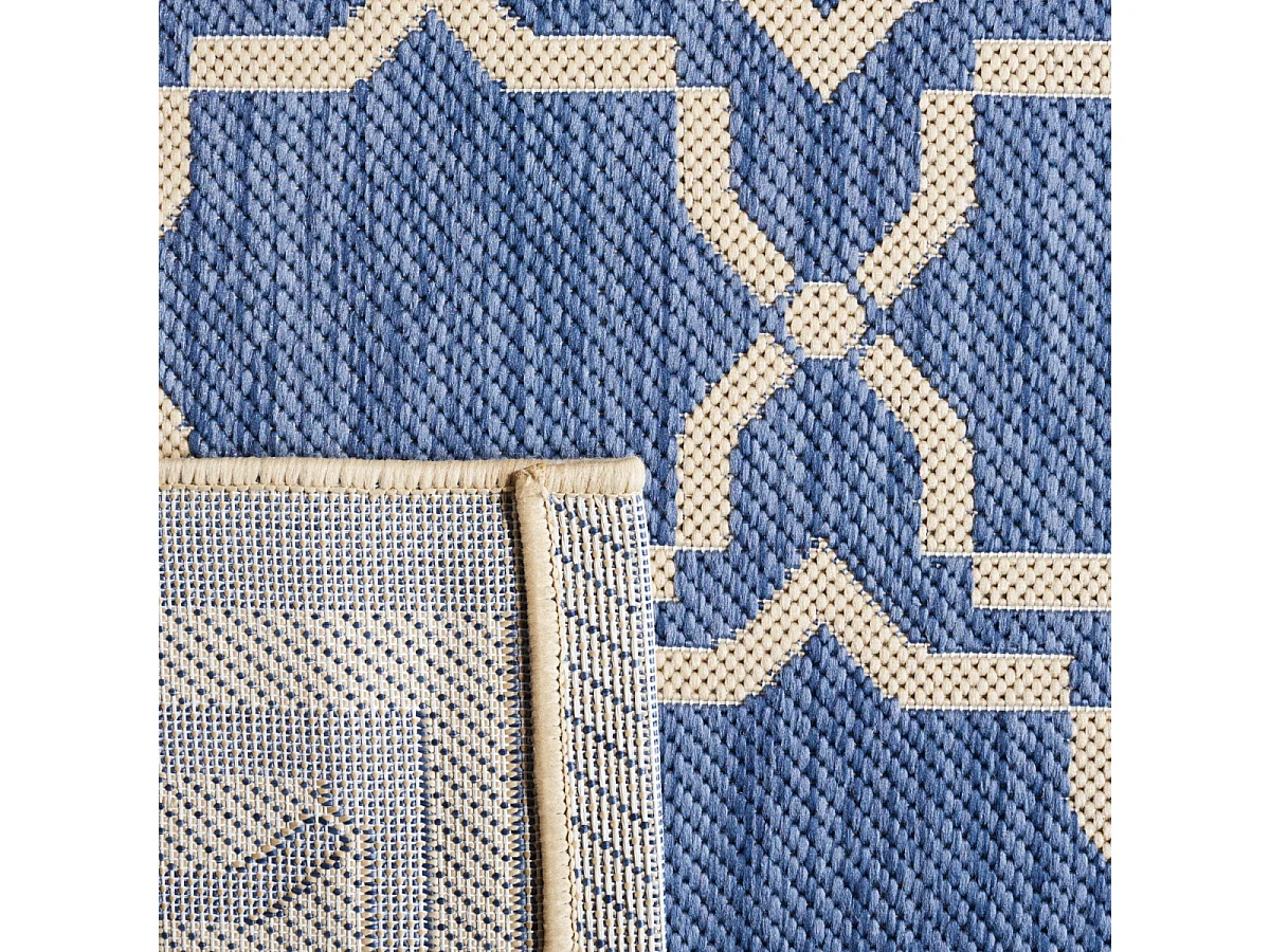 Tapis Bleu/Neutre 61 X 109 cm - Zoe