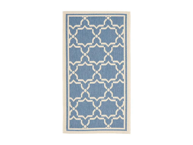 Tapis Bleu/Neutre 61 X 109 cm - Zoe