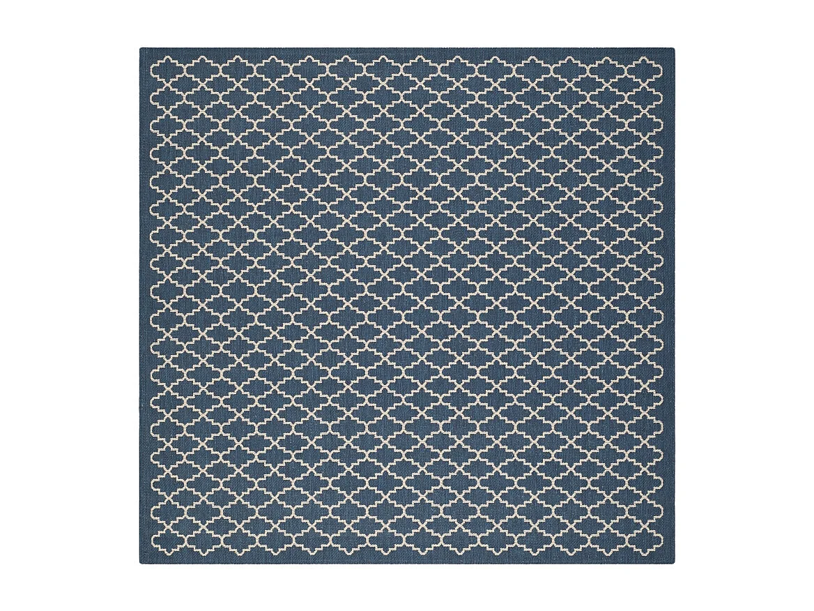 Tapis Bleu Marine/Neutre 160 X 160 cm - Zinnia