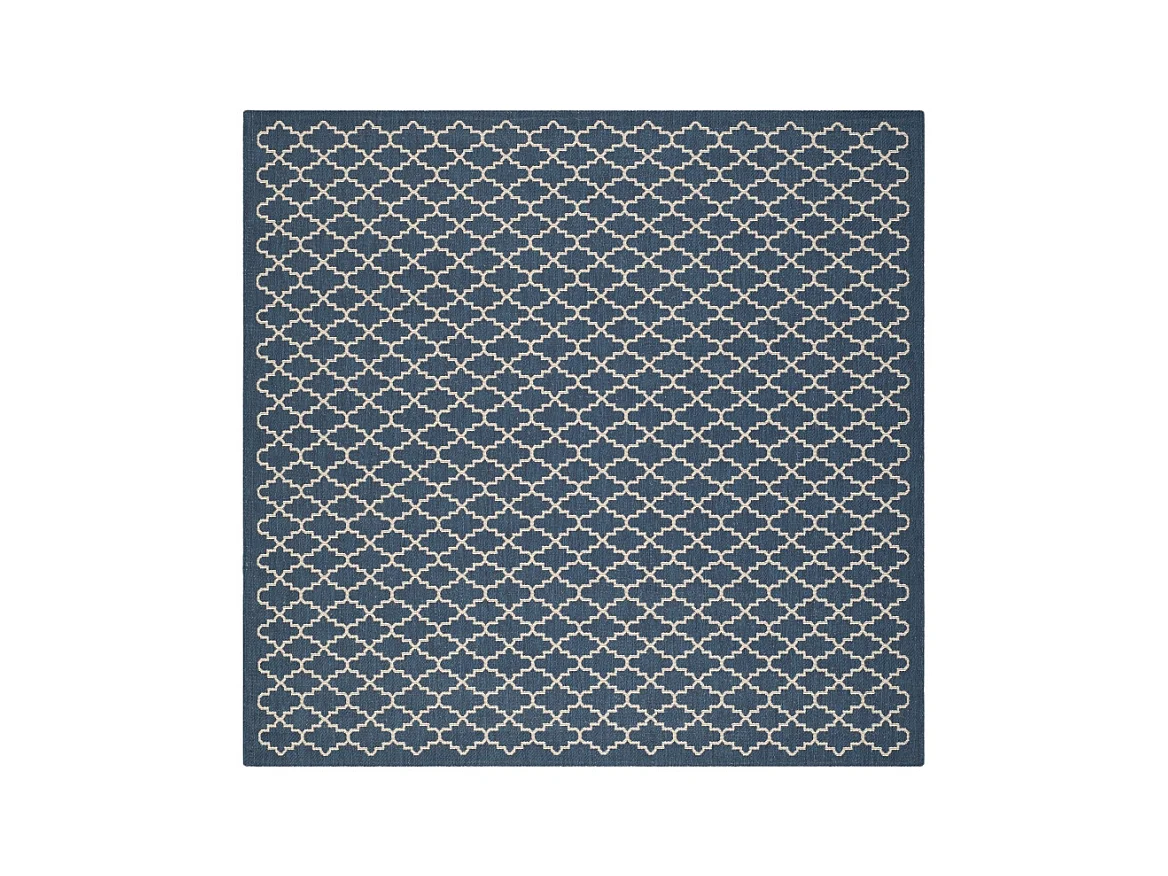 Tapis Bleu Marine/Neutre 160 X 160 cm - Zinnia
