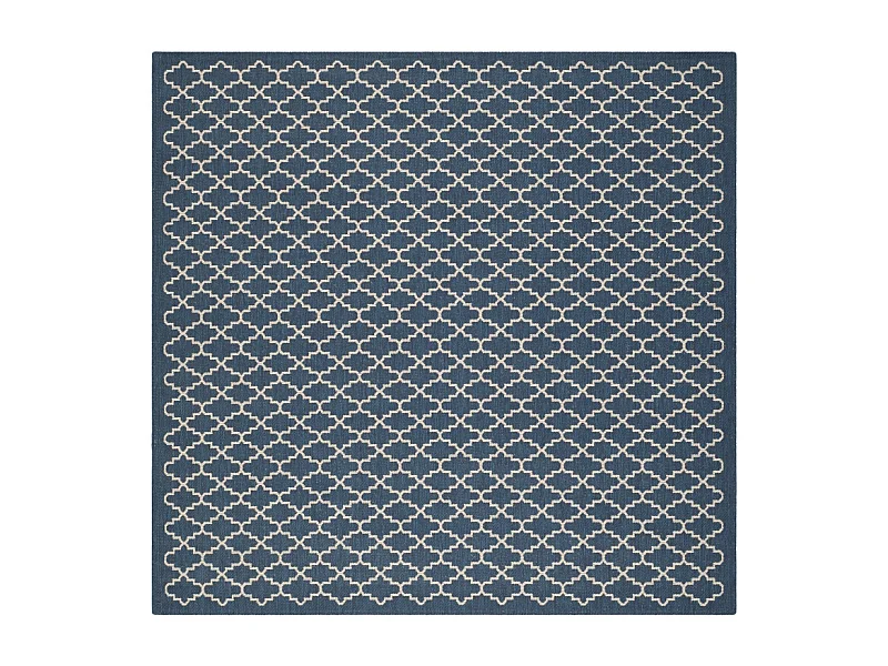 Tapis Bleu Marine/Neutre 160 X 160 cm - Zinnia