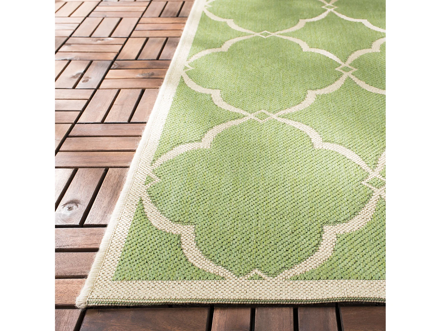 Tapis Vert/Neutre 79 X 152 cm - Positano