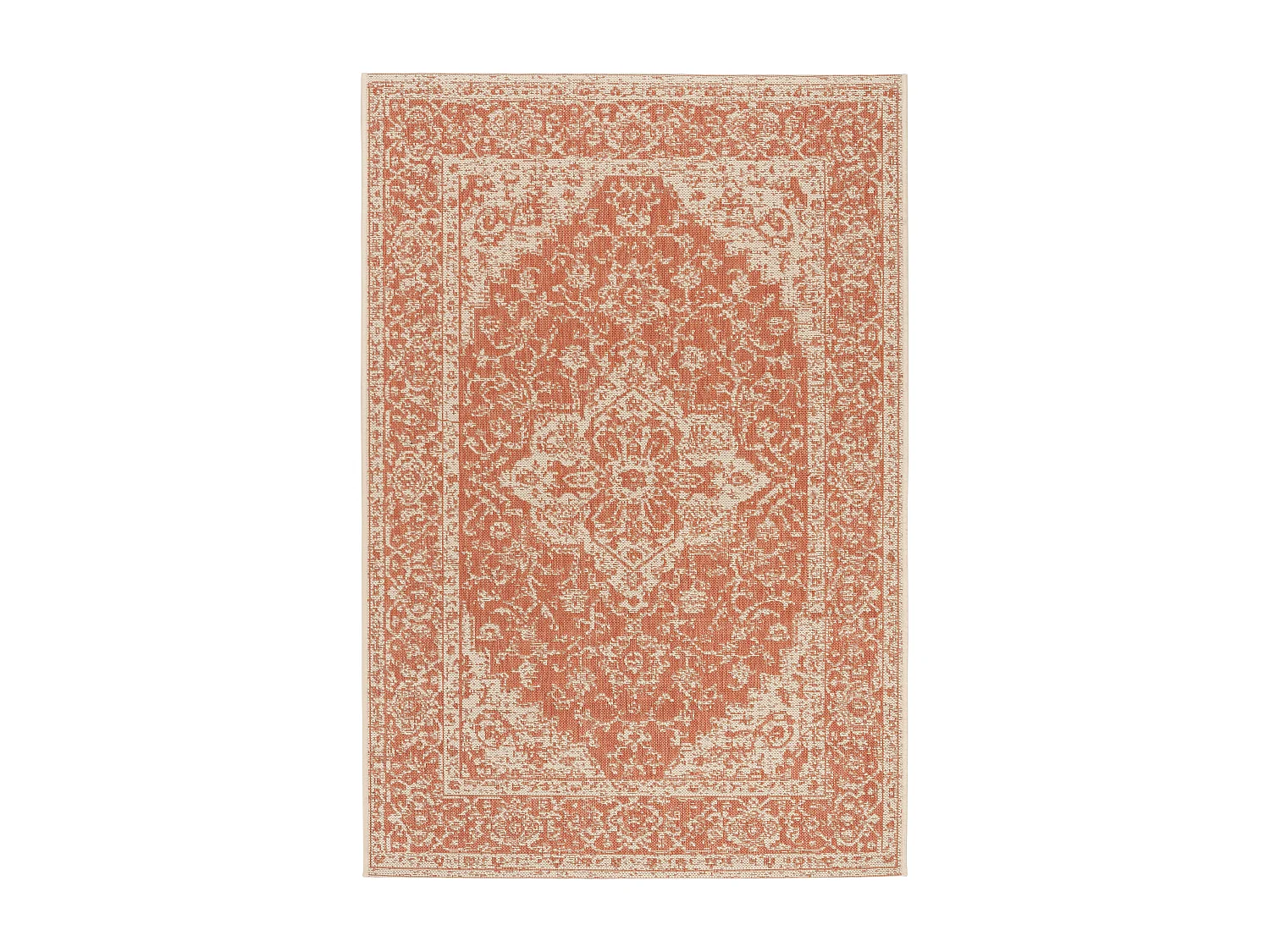 Tapis Rouge/Neutre 79 X 152 cm - Sardinia