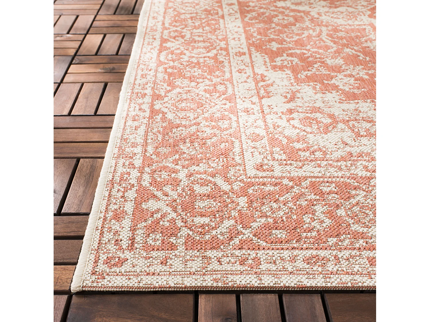 Tapis Rouge/Neutre 79 X 152 cm - Sardinia