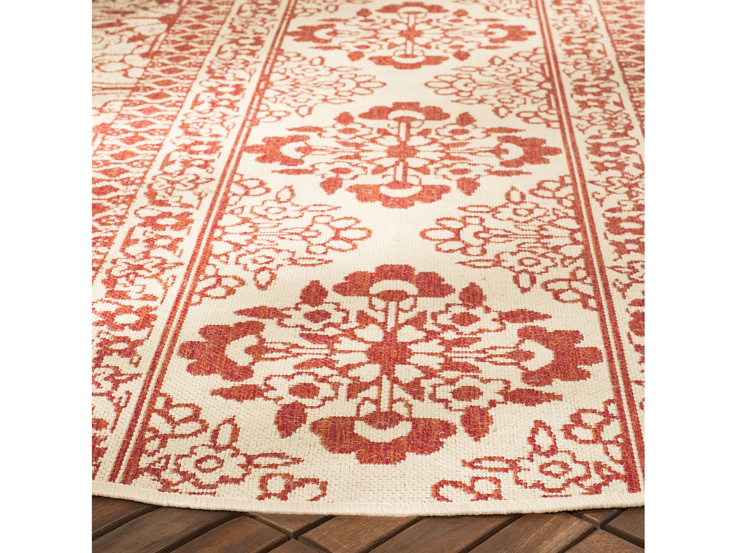 Tapis Rouge/Neutre 79 X 152 cm - Borano
