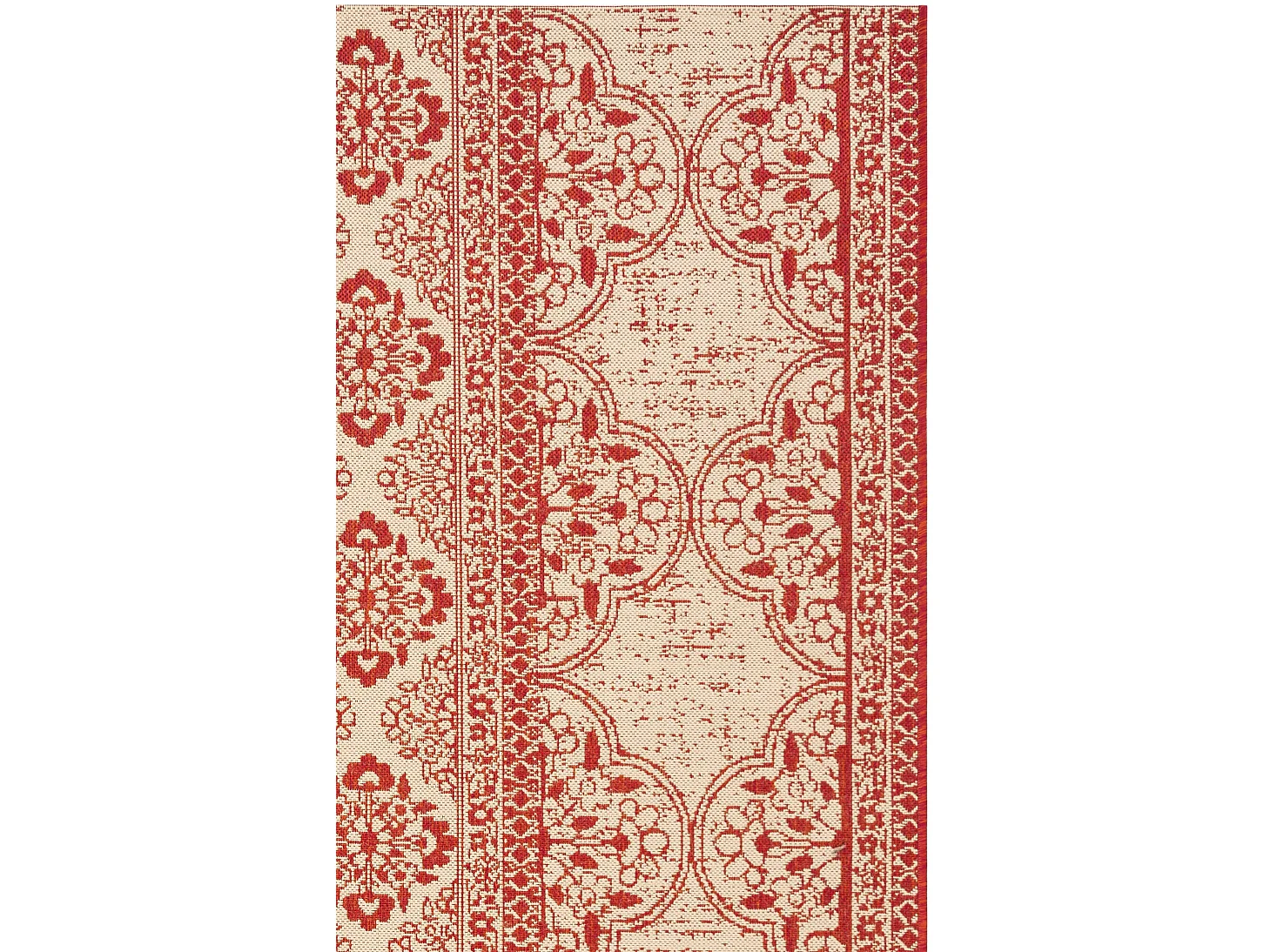 Tapis Rouge/Neutre 79 X 152 cm - Borano