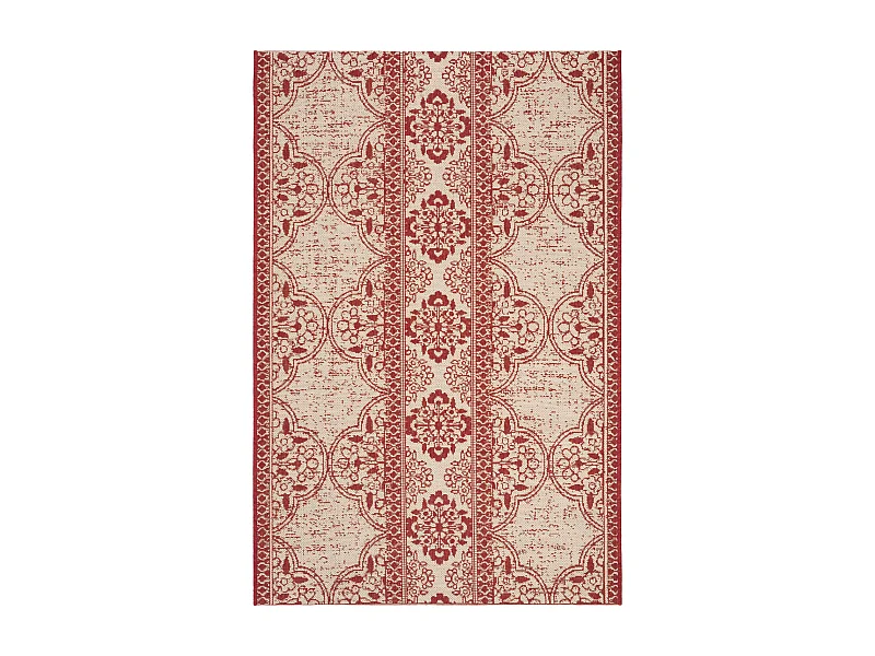 Tapis Rouge/Neutre 79 X 152 cm - Borano