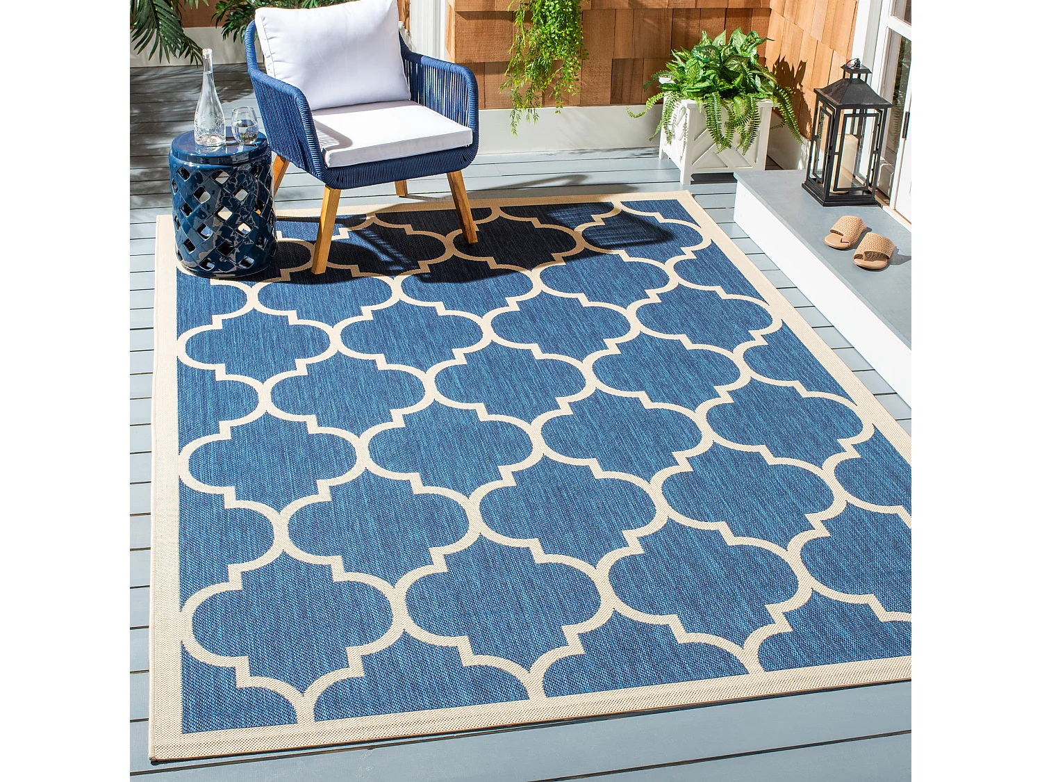 Tapis Bleu Marine/Neutre 201 X 290 cm - Arista