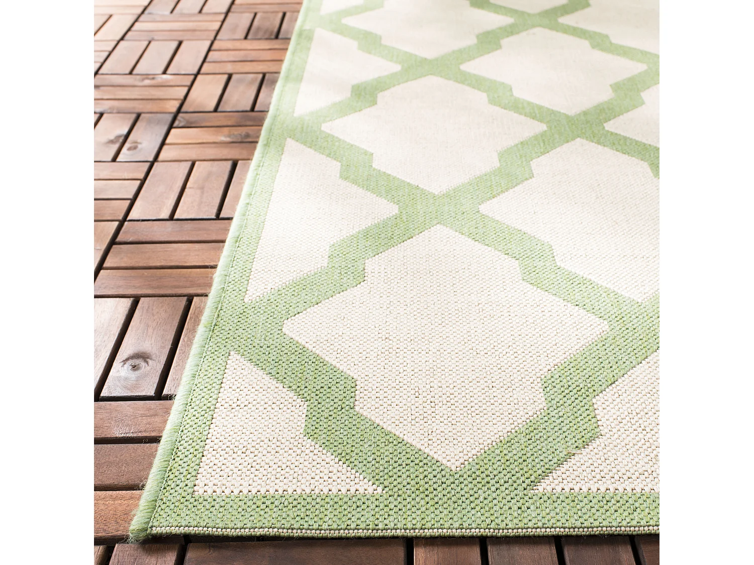 Tapis Neutre/Vert 79 X 152 cm - Lewine