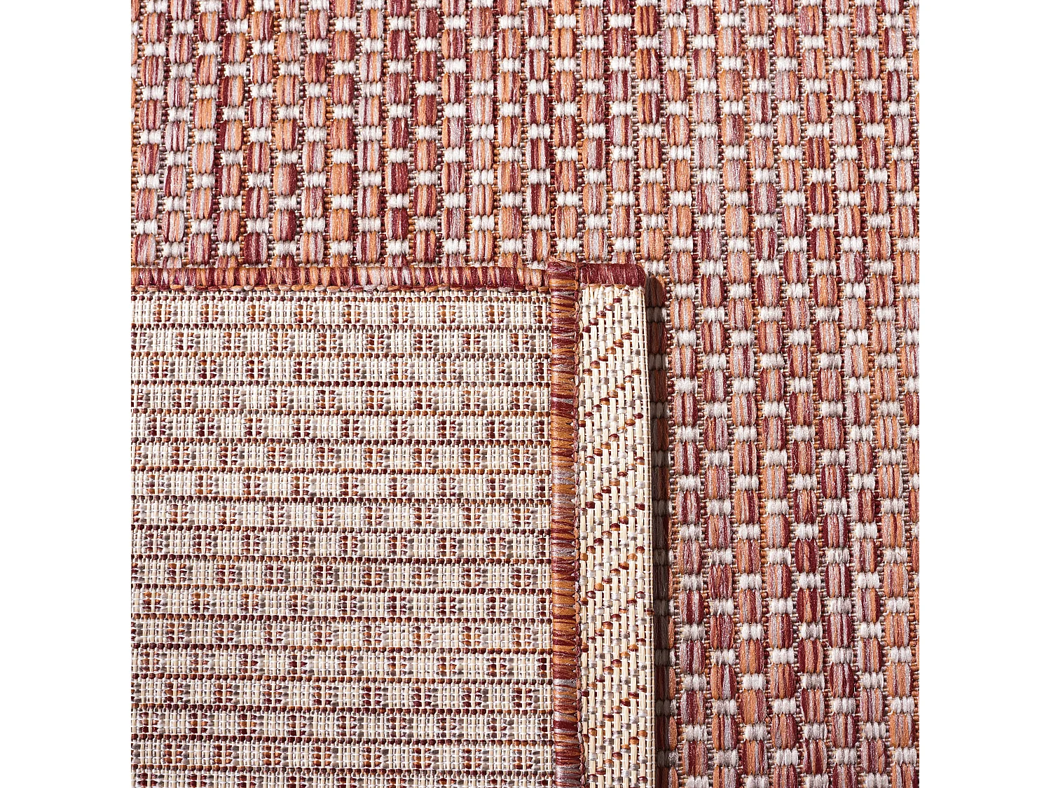 Tapis Rouge/Neutre 79 X 152 cm - Daphne