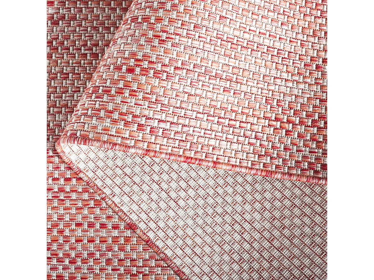 Tapis Rouge/Neutre 79 X 152 cm - Daphne