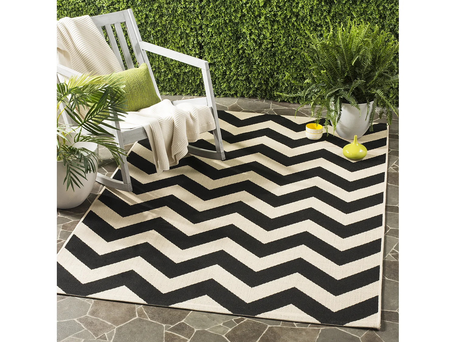 Tapis Noir/Neutre 201 X 290 cm - Chelsea