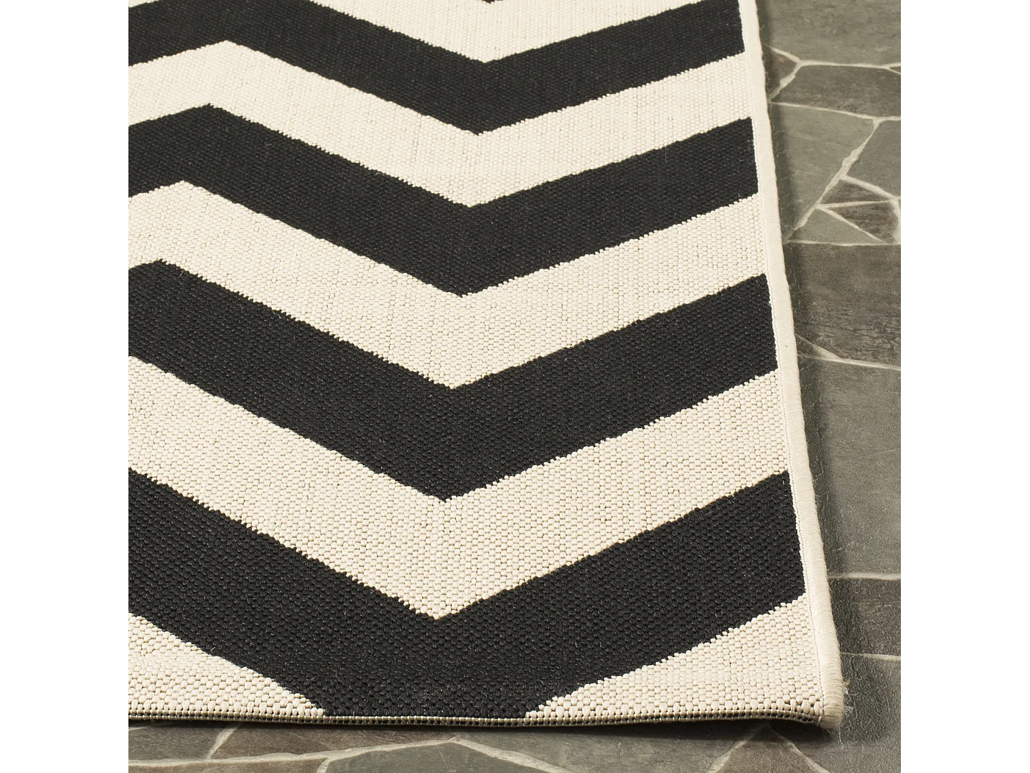 Tapis Noir/Neutre 201 X 290 cm - Chelsea