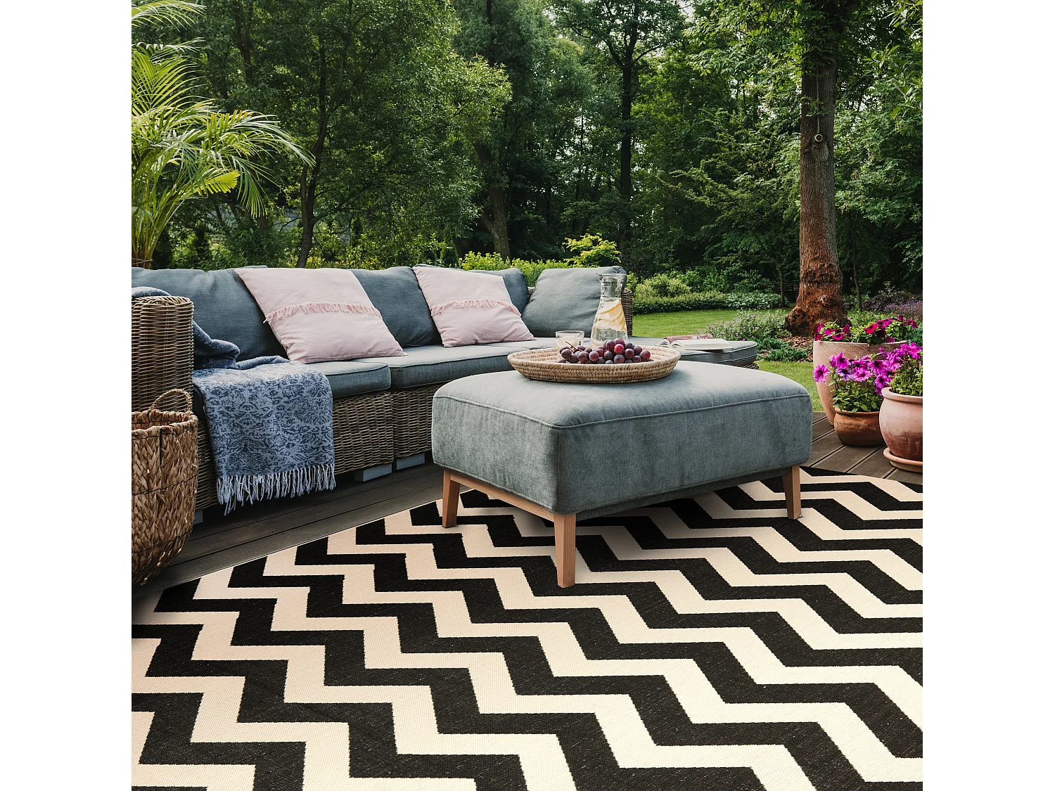 Tapis Noir/Neutre 201 X 290 cm - Chelsea