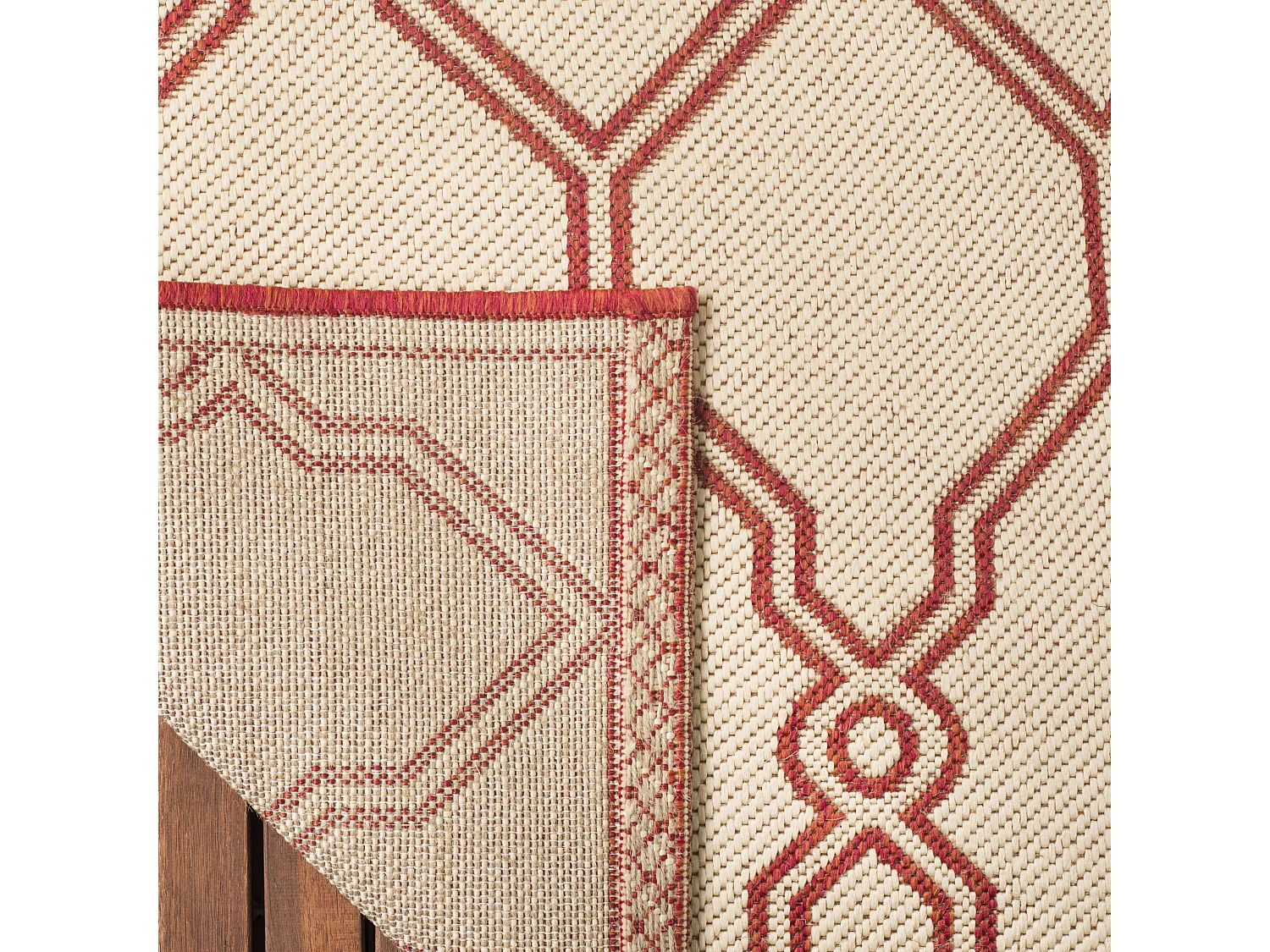 Tapis Rouge/Neutre 61 X 244 cm - Nerano