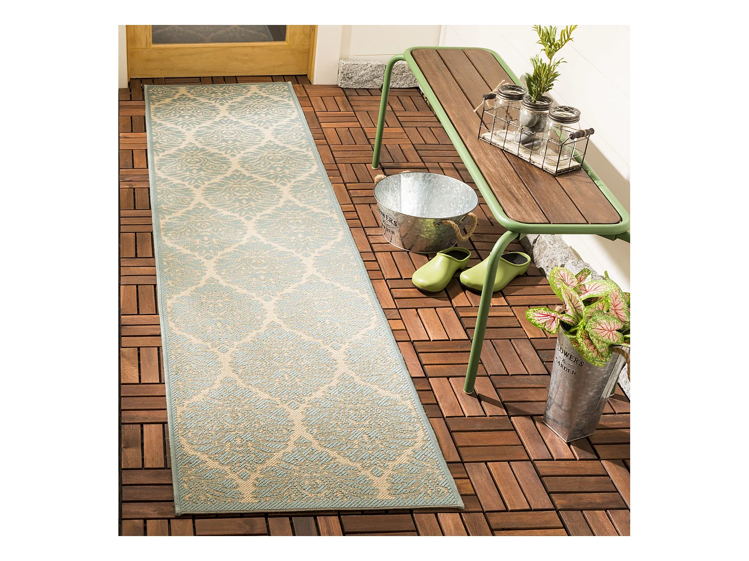 Tapis Bleu/Neutre 61 X 244 cm - Panarea