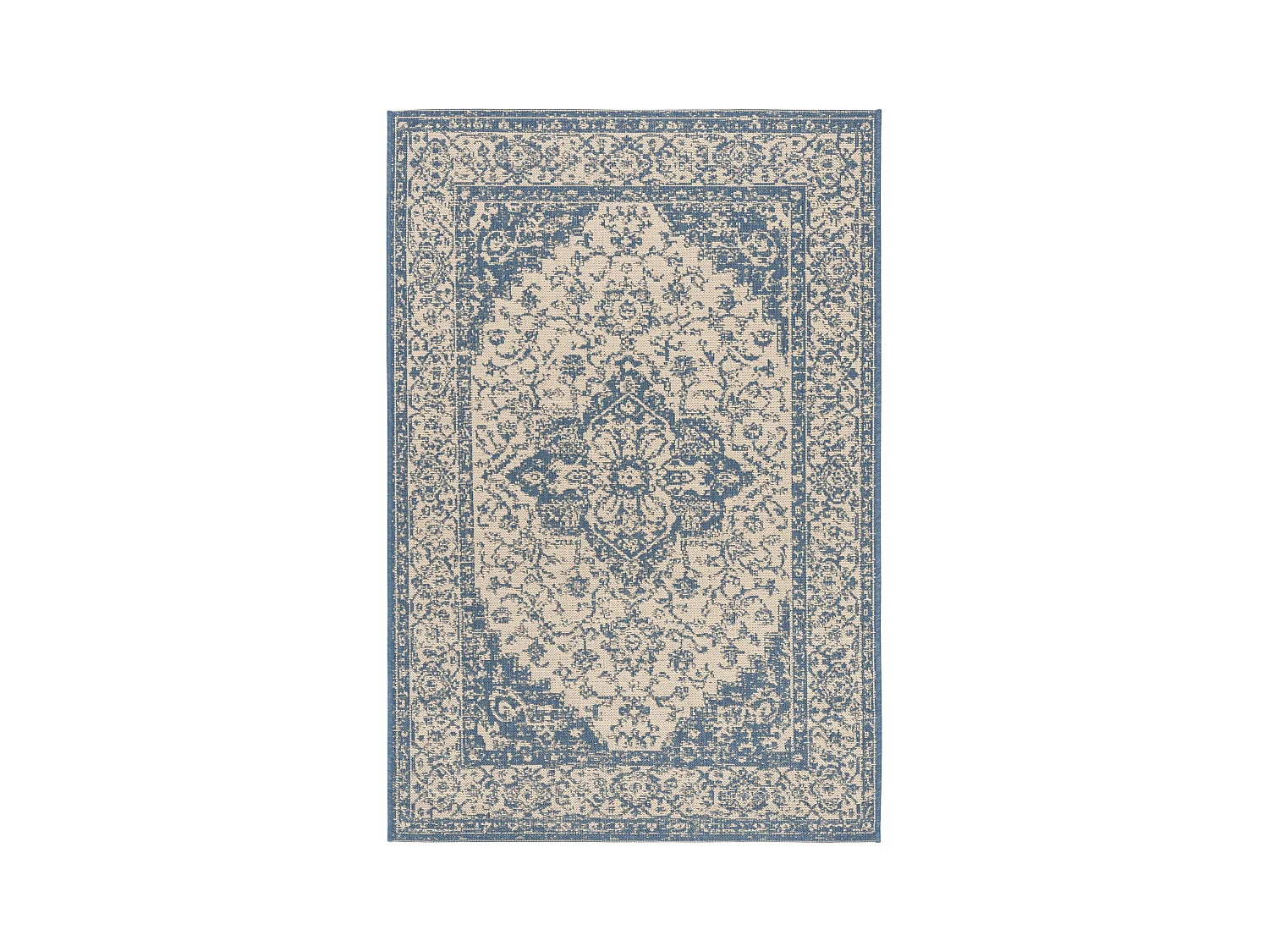 Tapis Neutre/Bleu 79 X 152 cm - Sardinia
