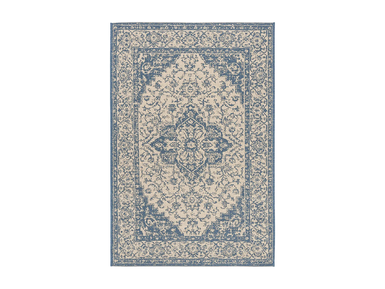 Tapis Neutre/Bleu 79 X 152 cm - Sardinia