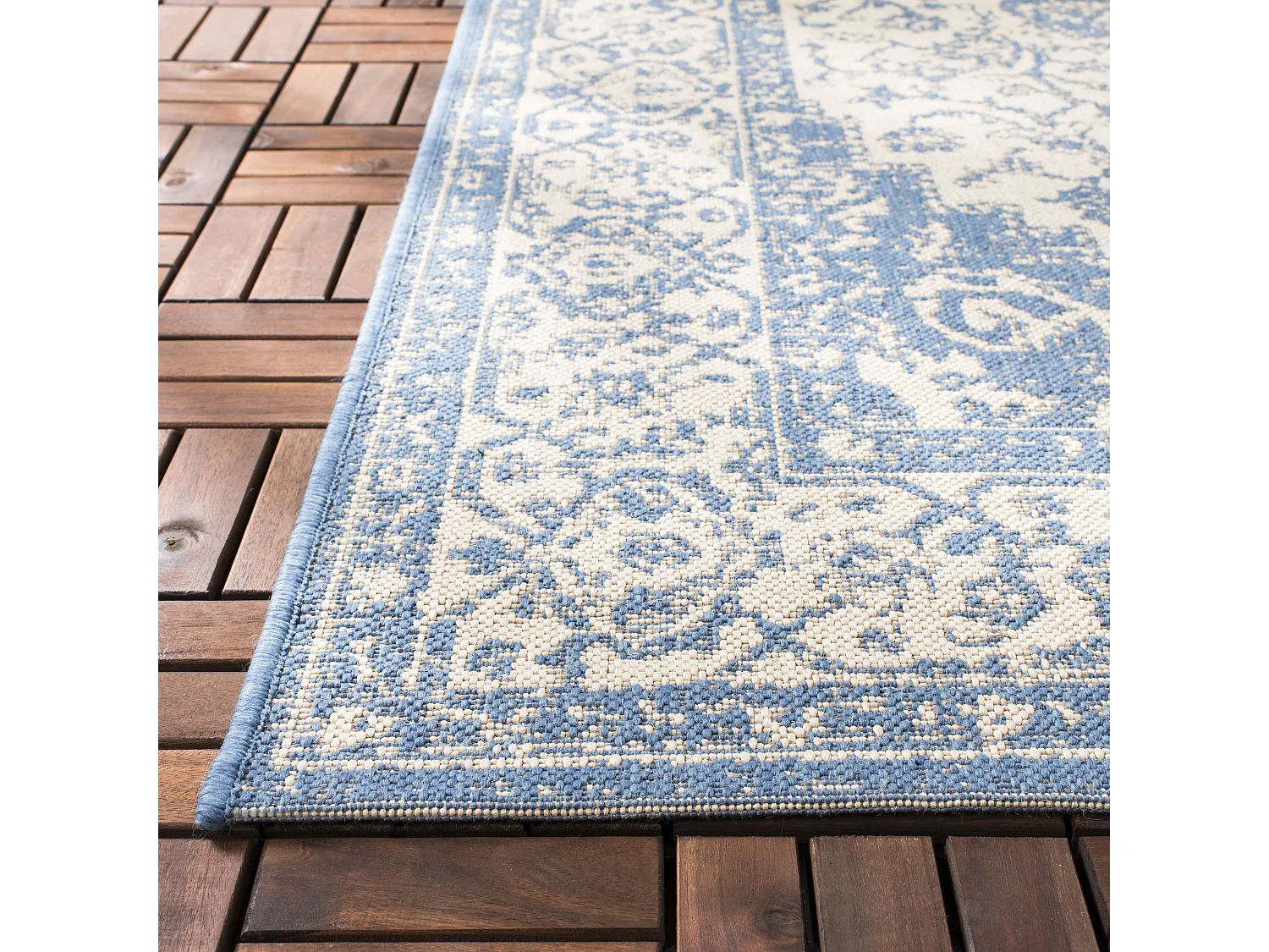 Tapis Neutre/Bleu 79 X 152 cm - Sardinia