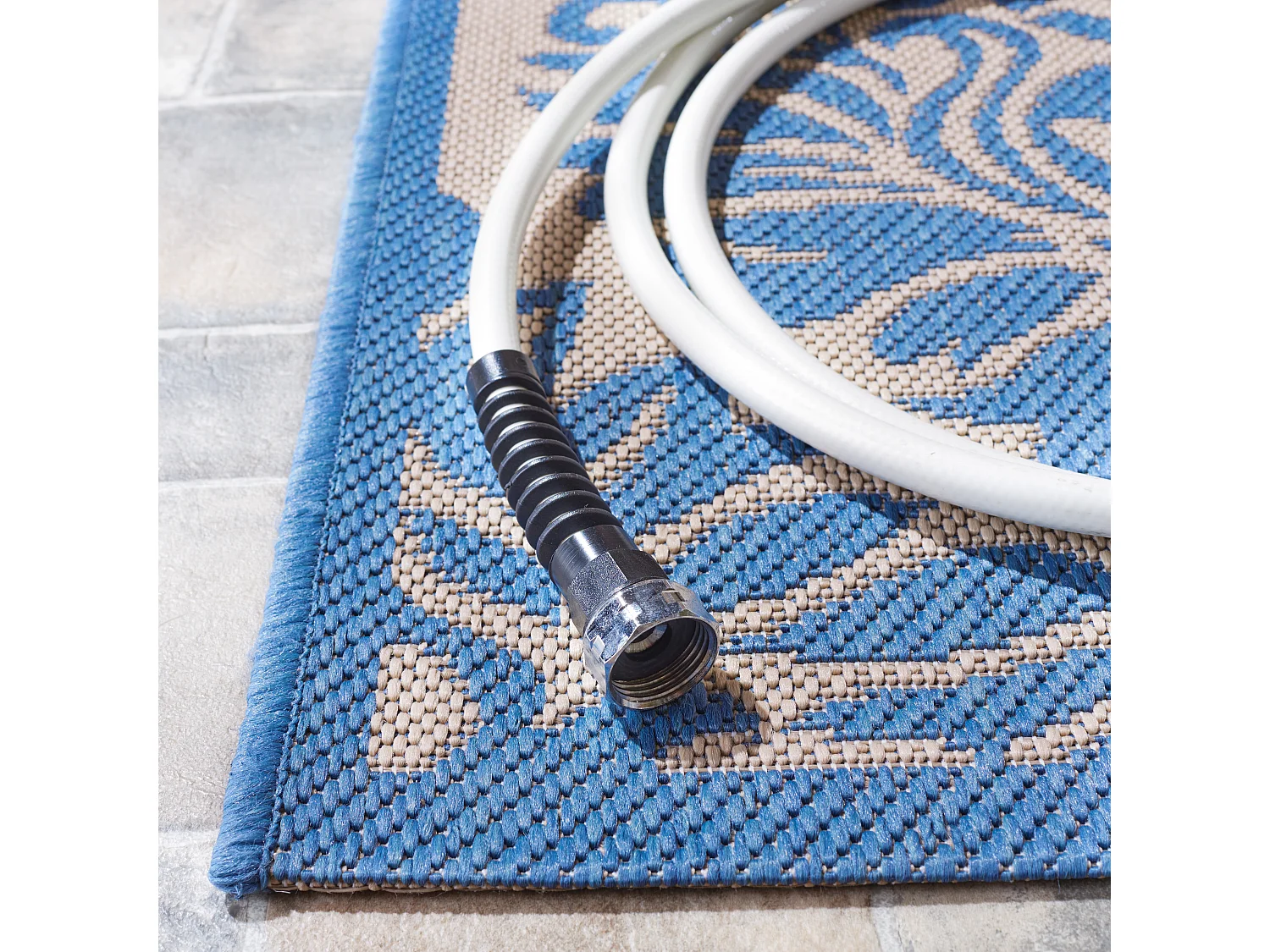 Tapis Neutre/Bleu 79 X 152 cm - Panarea