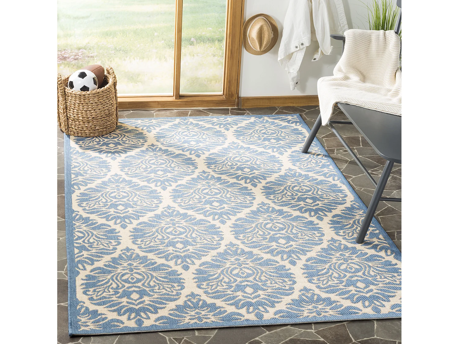 Tapis Neutre/Bleu 79 X 152 cm - Panarea